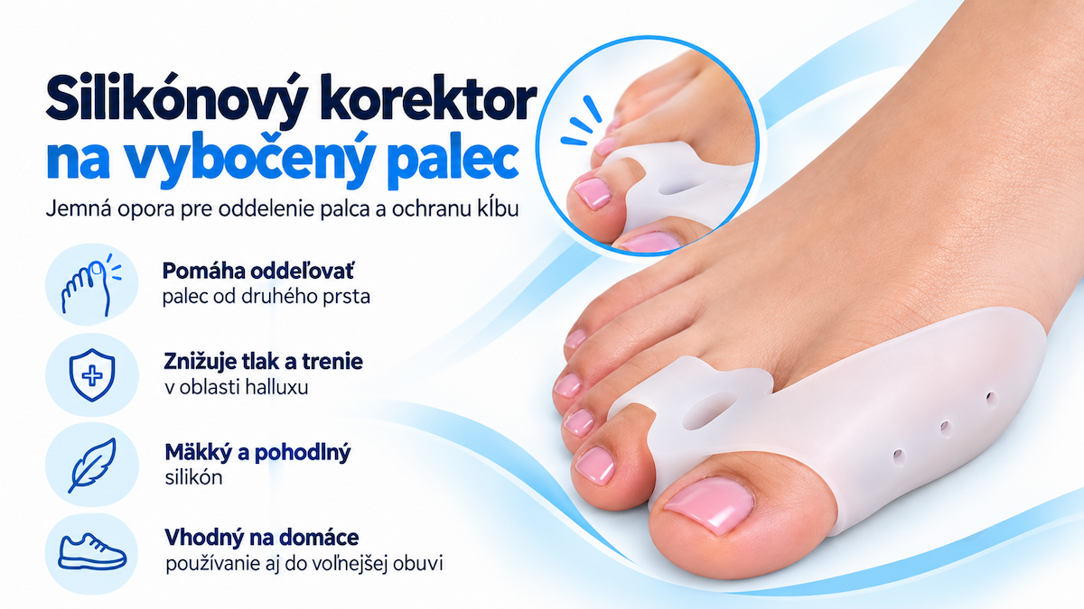 Silikónový korektor na vybočený palec